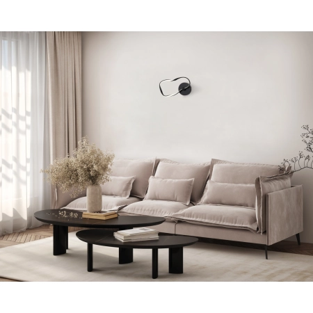 Kinkiet LED czarny metalowy spiralny 40cm WL-22782-BK z serii Amaya - Lampy Italux