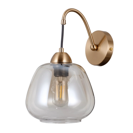 Kinkiet złoty metalowy ze szklanym kloszem WL-40824-1-GD z serii Felis - Lampy Italux