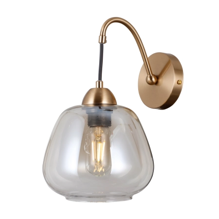 Kinkiet złoty metalowy ze szklanym kloszem WL-40824-1-GD z serii Felis - Lampy Italux