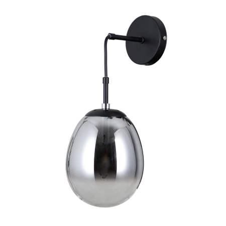 Kinkiet czarny metalowy ze szklanym kloszem WL-40825-1-BK z serii MEOLO - Lampy Italux