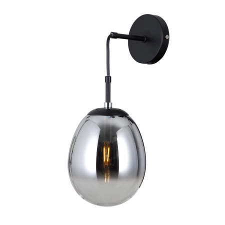 Kinkiet czarny metalowy ze szklanym kloszem WL-40825-1-BK z serii MEOLO - Lampy Italux