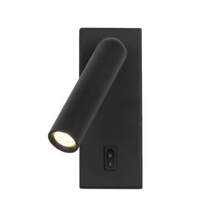 Kinkiet LED czarny aluminiowy z włącznikiem WL-46376-1-BK z serii Nova - Lampy Italux