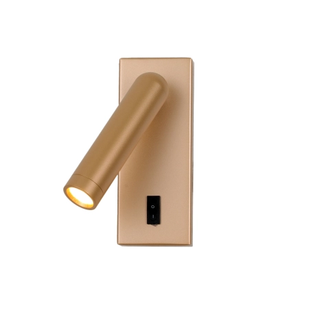 Kinkiet LED złoty aluminiowy z włącznikiem WL-46376-1-GD z serii Nova - Lampy Italux