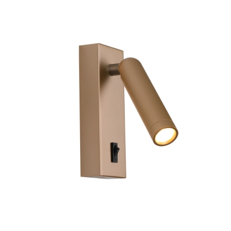 Kinkiet LED złoty aluminiowy z włącznikiem WL-46376-1-GD z serii Nova - Lampy Italux
