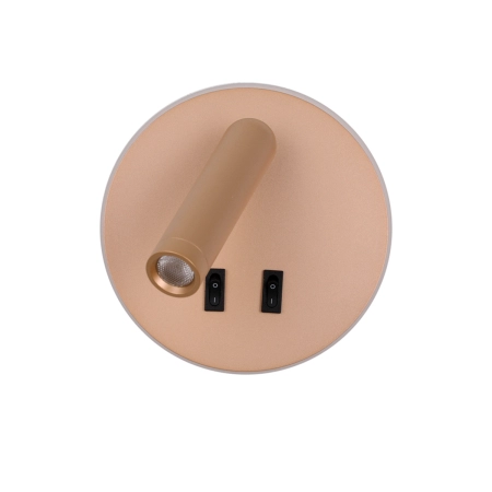 Kinkiet aluminiowy złoty okrągły LED WL-53742-1-GD z serii Furla - Lampy Italux