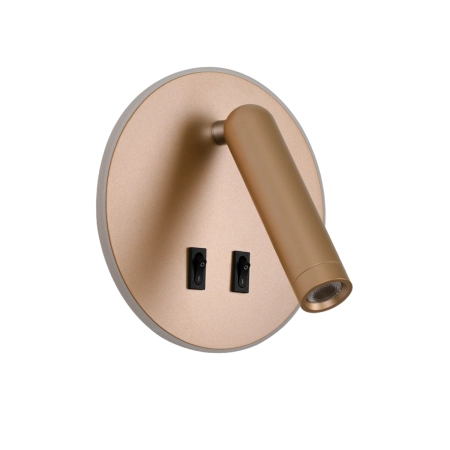 Kinkiet aluminiowy złoty okrągły LED WL-53742-1-GD z serii Furla - Lampy Italux