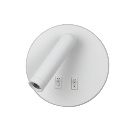 Kinkiet LED biały aluminiowy okrągły WL-53742-1-WH z serii FURLA - Lampy Italux