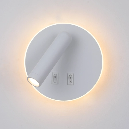 Kinkiet LED biały aluminiowy okrągły WL-53742-1-WH z serii FURLA - Lampy Italux