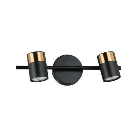 Kinkiet metalowy czarno-złoty 2-punktowy WL-58892-2-BK-BRO z serii Elice - Lampy Italux
