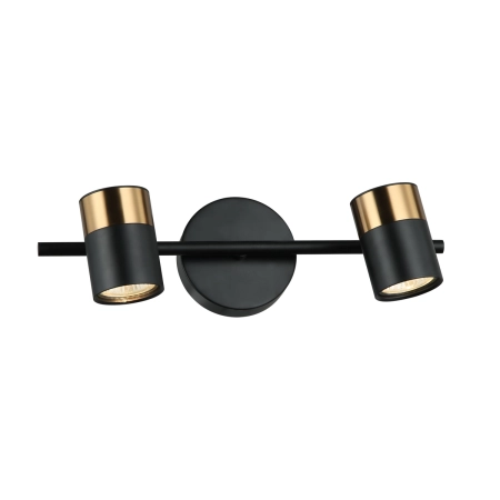 Kinkiet metalowy czarno-złoty 2-punktowy WL-58892-2-BK-BRO z serii Elice - Lampy Italux