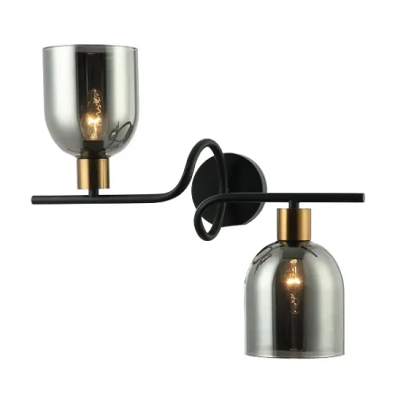 Kinkiet designerski Servio WL-66892-2A-BK-SG- Italux