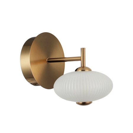Kinkiet metalowy złoty z białym kloszem WL-8545-1-BK-GD z serii Nico - Lampy Italux