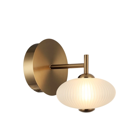 Kinkiet metalowy złoty z białym kloszem WL-8545-1-BK-GD z serii Nico - Lampy Italux