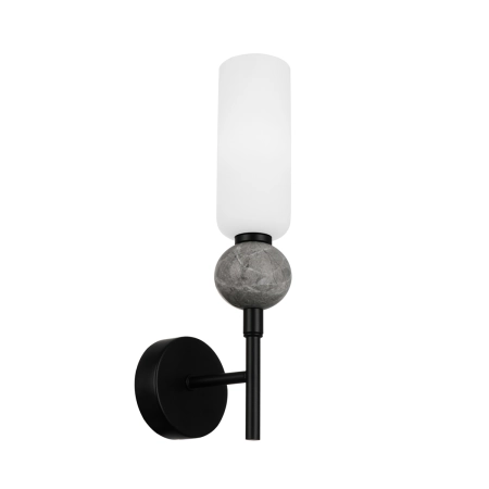 Kinkiet czarny szklany z marmurową kulą WL-95331-1-BK z serii Santos - Lampy Italux