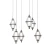 Lampa wisząca Fuente PND-34395-6-BK - Italux