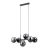 Lampa wisząca czarna metalowa 6-punktowa PND-1098-6-BK z serii Molite - Lampy Italux