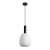 Lampa wisząca czarna metalowa z mlecznym kloszem PND-23541-1-BK-OP z serii Gater - Lampy Italux
