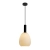 Lampa wisząca czarna metalowa z mlecznym kloszem PND-23541-1-BK-OP z serii Gater - Lampy Italux