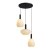 Lampa wisząca czarna metalowa 3-punktowa PND-23541-3-BK-OP z serii Gater - Lampy Italux