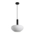 Lampa wisząca czarna metalowa z mlecznym kloszem PND-23541A-1-BK-OP z serii Gater - Lampy Italux