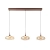 Lampa wisząca miedziana z bursztynowym szkłem 3-punktowa PND-24028-3B-COPP z serii Tenele - Lampy Italux
