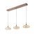 Lampa wisząca miedziana z bursztynowym szkłem 3-punktowa PND-24028-3B-COPP z serii Tenele - Lampy Italux
