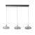 Lampa wisząca LED 3-punktowa srebrna dymiona PND-24028-3B-SILV z serii Tenele - Lampy Italux