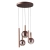 Lampa wisząca miedziana szklana 5-punktowa PND-24038-5A-COPP z serii Camino - Lampy Italux