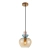 Lampa wisząca szklana kolorowa złota 19cm PND-31882-1-GD-AMB z serii Fanda - Lampy Italux