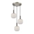 Lampa wisząca srebrna 3-punktowa szklana PND-31981-3S-SC-WH z serii Penzi - Lampy Italux