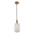 Lampa wisząca złota z ryflowanym kloszem PND-31982-1A-GD z serii DELLA - Lampy Italux