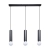 Lampa wisząca czarna metalowa 3-punktowa PND-33849-3-BK z serii MACERA - Lampy Italux