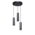 Lampa wisząca czarna metalowa 3-punktowa PND-33849-3R-BK z serii MACERA - Lampy Italux