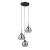 Lampa wisząca czarna metalowa 3-punktowa PND-40824-3-BK z serii Felis - Lampy Italux