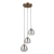 Lampa wisząca złota szklana 3-punktowa PND-40824-3-GD z serii Felis - Lampy Italux