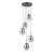 Lampa wisząca czarna metalowa 5-punktowa PND-40825-5-BK z serii Meolo - Lampy Italux