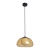 Lampa wisząca szklana bursztynowa czarna PND-54637-1-BK-YLL z serii Ainale - Lampy Italux