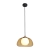 Lampa wisząca szklana bursztynowa czarna PND-54637-1-BK-YLL z serii Ainale - Lampy Italux
