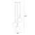 Lampa wisząca Deore PND-5578-3S-BRO-BK - Italux