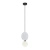 Lampa wisząca czarna z filcem i szklaną kulą PND-59779-1M-LGR z serii ANDREA - Lampy Italux