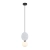 Lampa wisząca czarna z filcem i szklaną kulą PND-59779-1M-LGR z serii ANDREA - Lampy Italux