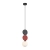 Lampa wisząca metalowa z filcem czarno-czerwona PND-59779A-1S-MLTI z serii Andrea - Lampy Italux