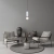 Lampa wisząca szara z filcu z kulistym kloszem PND-59815-1-LGR z serii Lorenzo - Lampy Italux