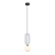 Lampa wisząca szara filcowa z kulistym kloszem PND-59839-1-LGR z serii Masso - Lampy Italux