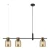 Lampa designerska wisząca Servio PND-66892-3-BK-AMB- Italux