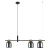 Lampa designerska wisząca Servio PND-66892-3-BK-SG- Italux