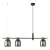 Lampa designerska wisząca Servio PND-66892-3-BK-SG- Italux