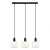 Lampa nad stół wisząca nowoczesna LAMEZIA PND-67594-3-BK+CL - Italux