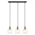 Lampa nad stół wisząca nowoczesna LAMEZIA PND-67594-3-BRO+CL - Italux
