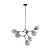 Lampa wisząca czarna metalowa 8-punktowa PND-75075-8-BK-SG z serii Ferral - Lampy Italux